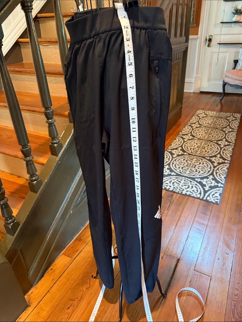 adidas Black Joggers with White Trefoil Logo